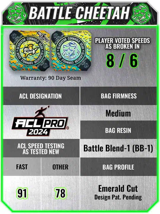 BATAILLE CHEETAH PRO BB-1 CORNHOLE SACS 2024 ACL PRO – Image 3